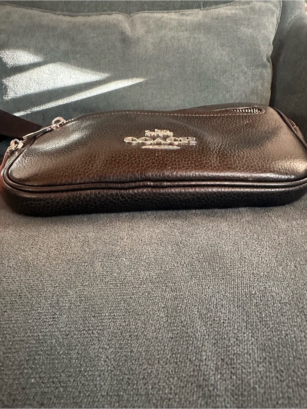 Coach Black Pebbled Leather Belt Bag with Round Coin Pouch - Picture 4 of 7
